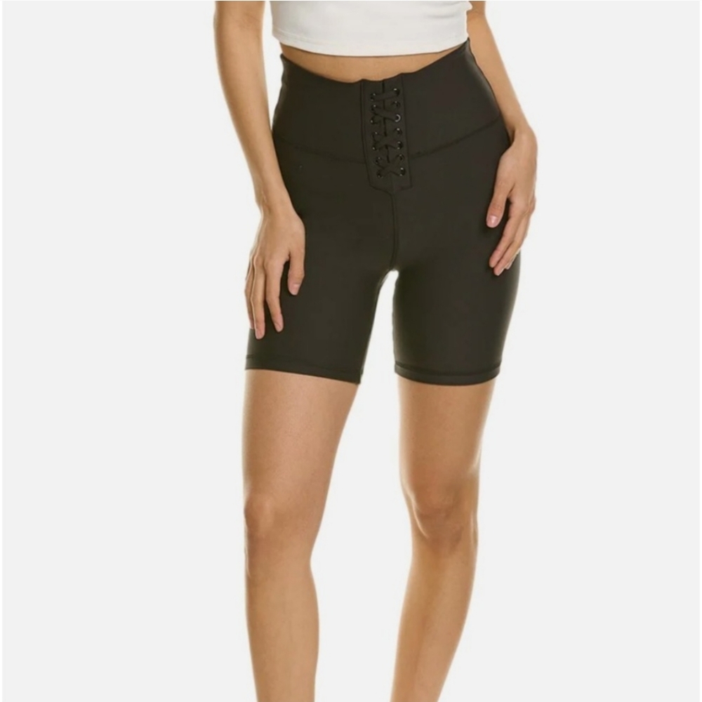 WeWoreWhat Biker Short Lace Up Black Athletic Casual Athleisure XL Festival New